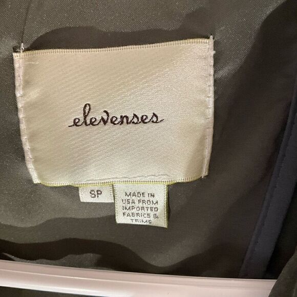 Elevenses Olive Wrap Trench Dress / Vest. SP. Anthropologie - Picture 9 of 13